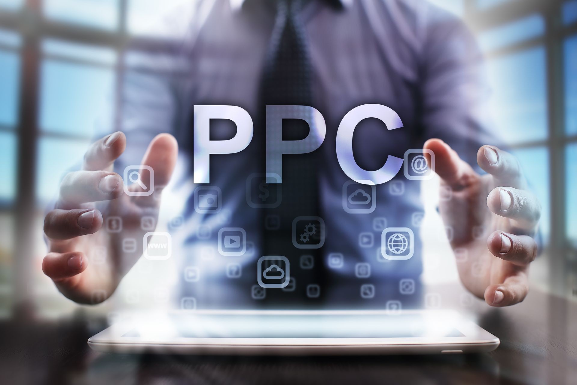 business man using modern tablet computer. Pay Per Click (PPC) concept. business tehnology and internet concept. business man using modern tablet computer. Pay Per Click (PPC) concept. business tehnology and internet concept.